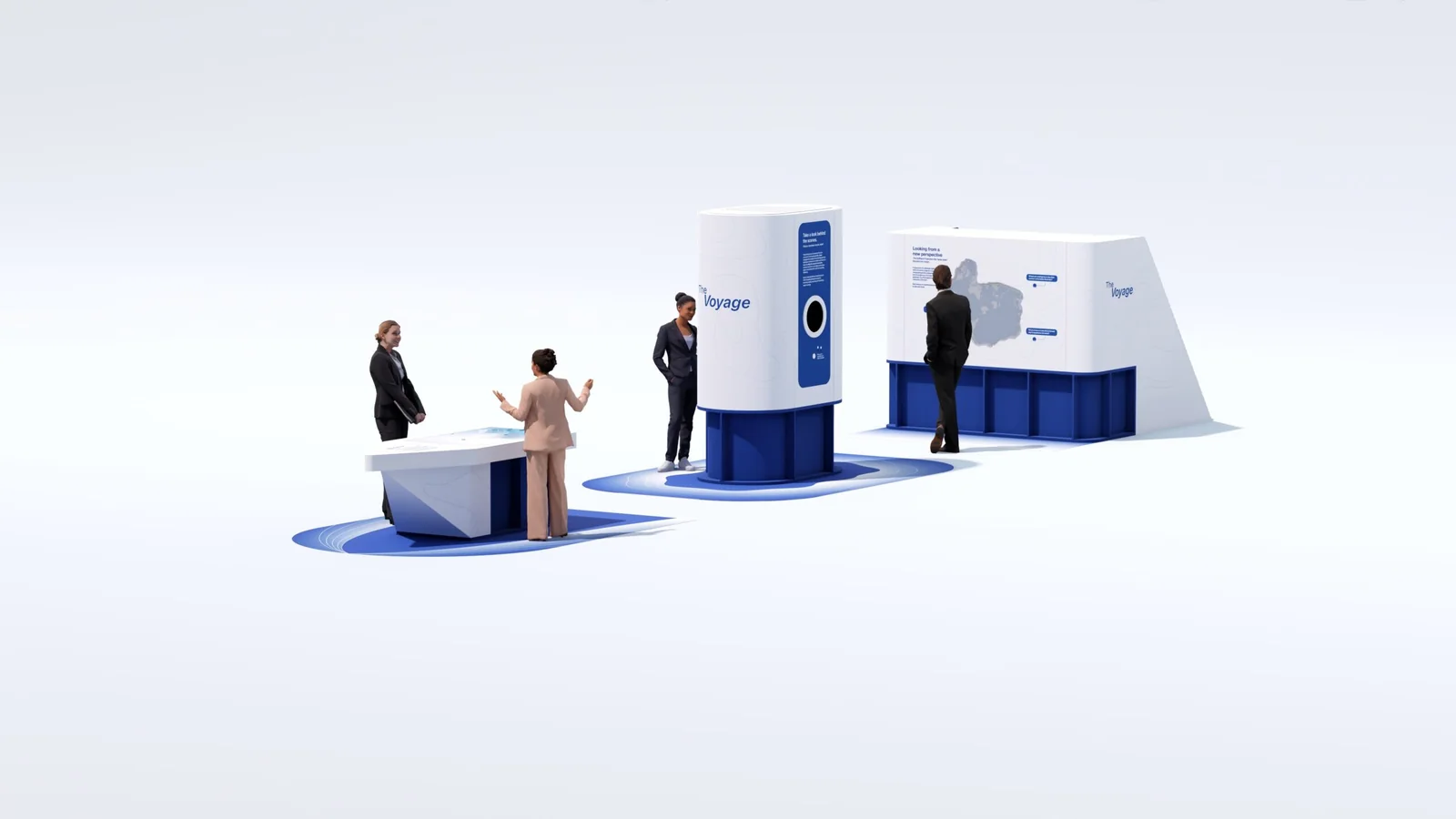 The modular installation seen end on